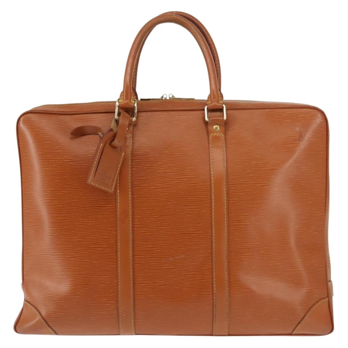 LOUIS VUITTON Epi Porte Documents Voyage Bag Zipangu Gold M54478 Auth bs29515