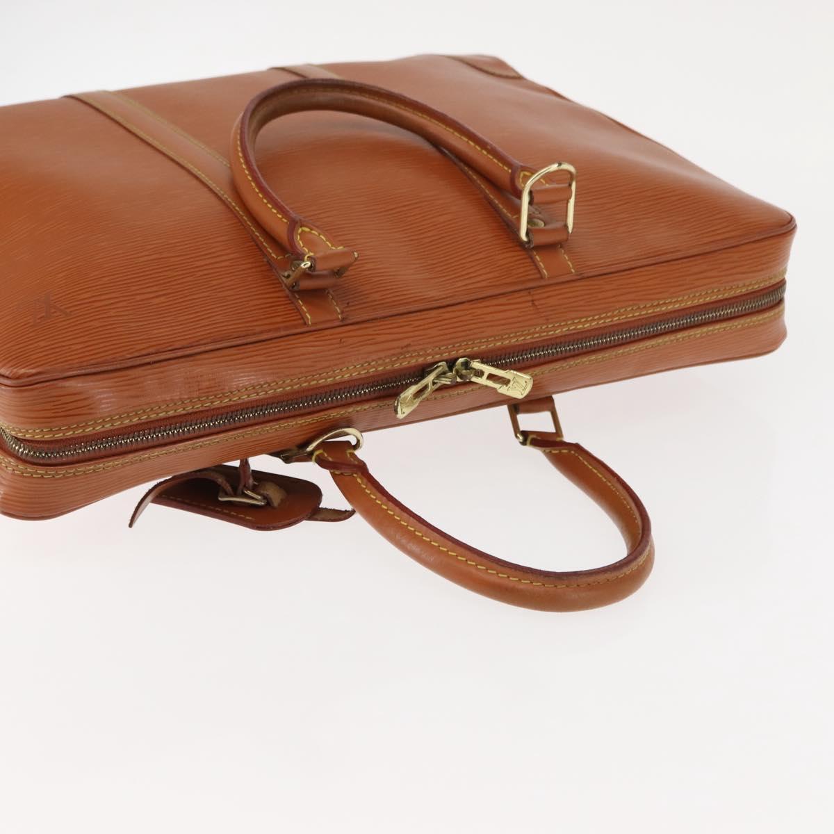 LOUIS VUITTON Epi Porte Documents Voyage Bag Zipangu Gold M54478 Auth bs29515