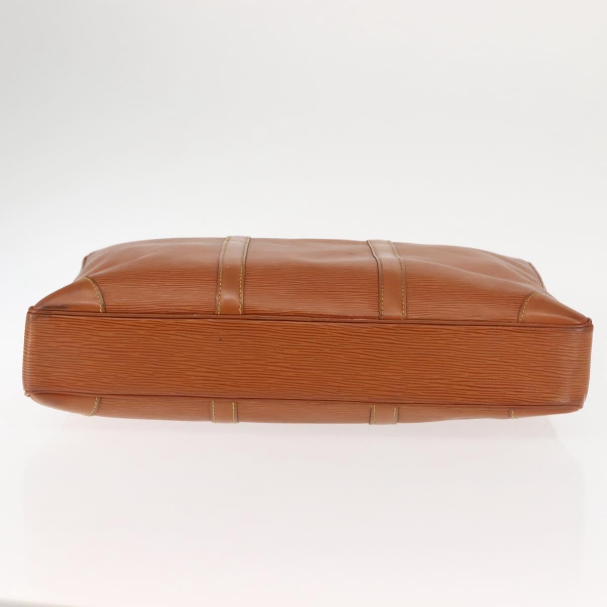 LOUIS VUITTON Epi Porte Documents Voyage Bag Zipangu Gold M54478 Auth bs29515