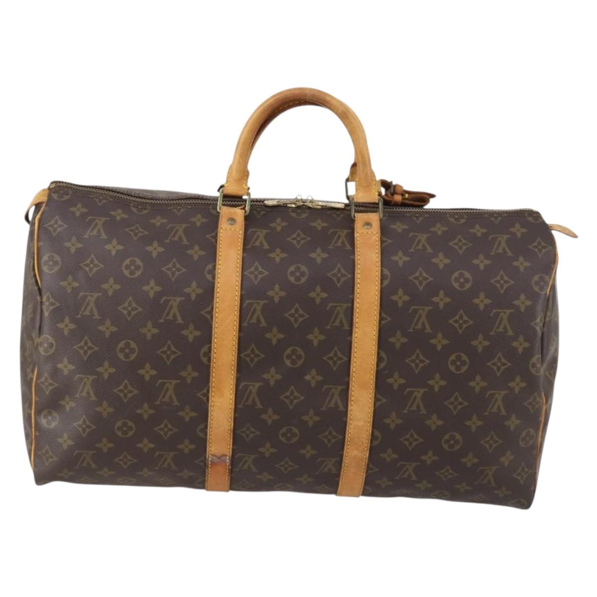 LOUIS VUITTON Monogram Keepall 50 Boston Bag M41426 LV Auth bs29527