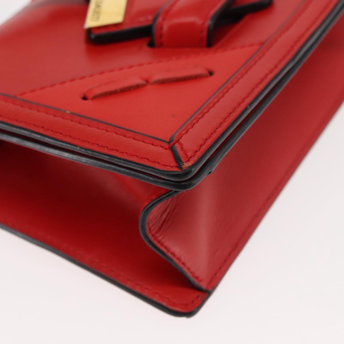 LOEWE Shoulder Bag Leather Brown Gold Auth bs29532