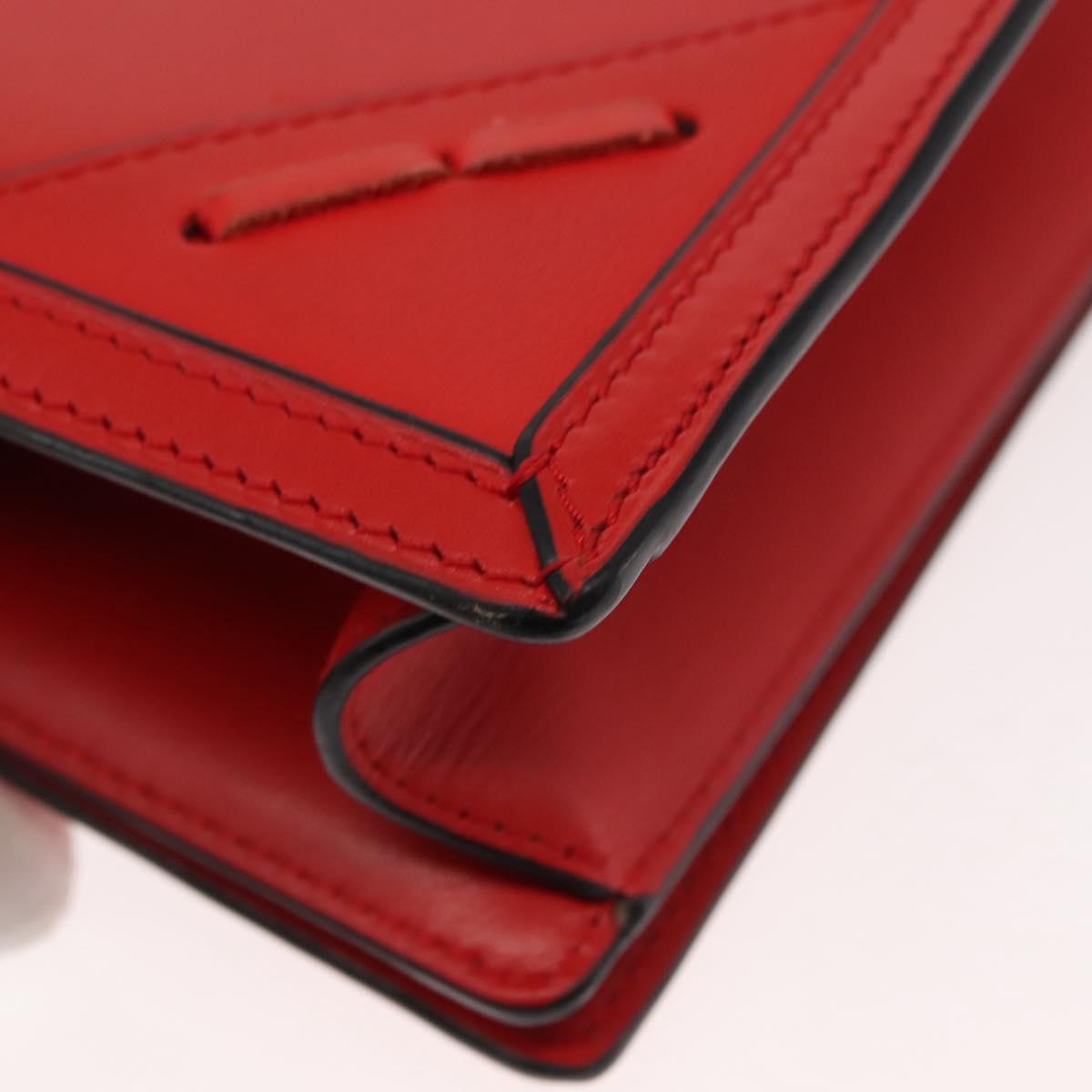 LOEWE Shoulder Bag Leather Brown Gold Auth bs29532