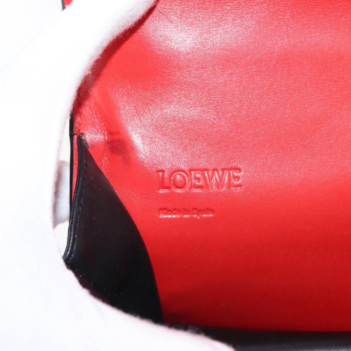 LOEWE Shoulder Bag Leather Brown Gold Auth bs29532