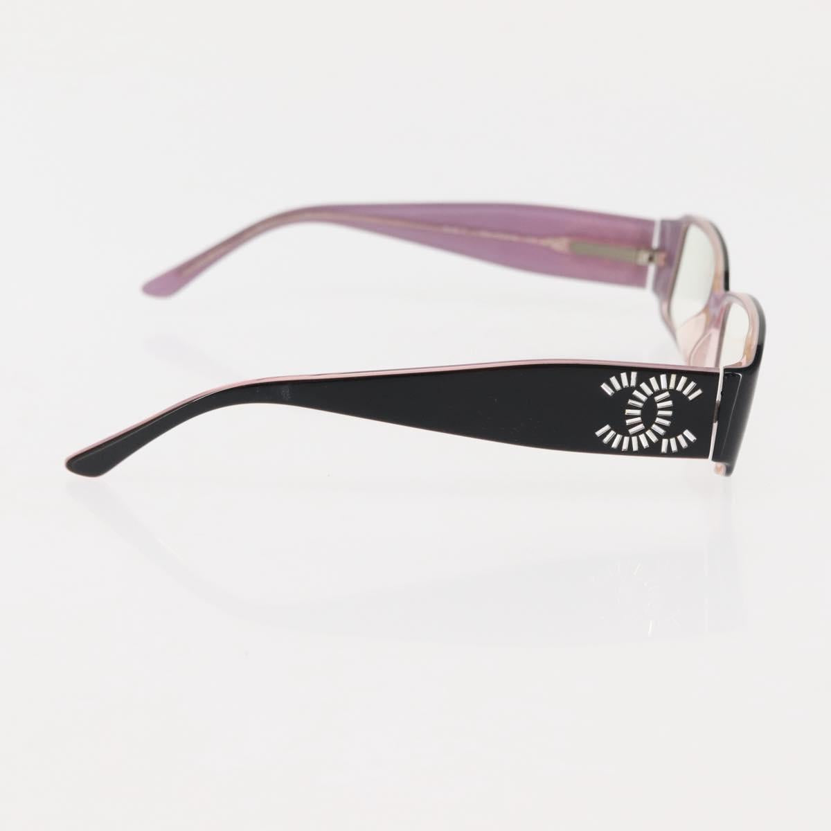 CHANEL COCO Mark Sunglasses plastic 3Set Black CC Auth bs29544