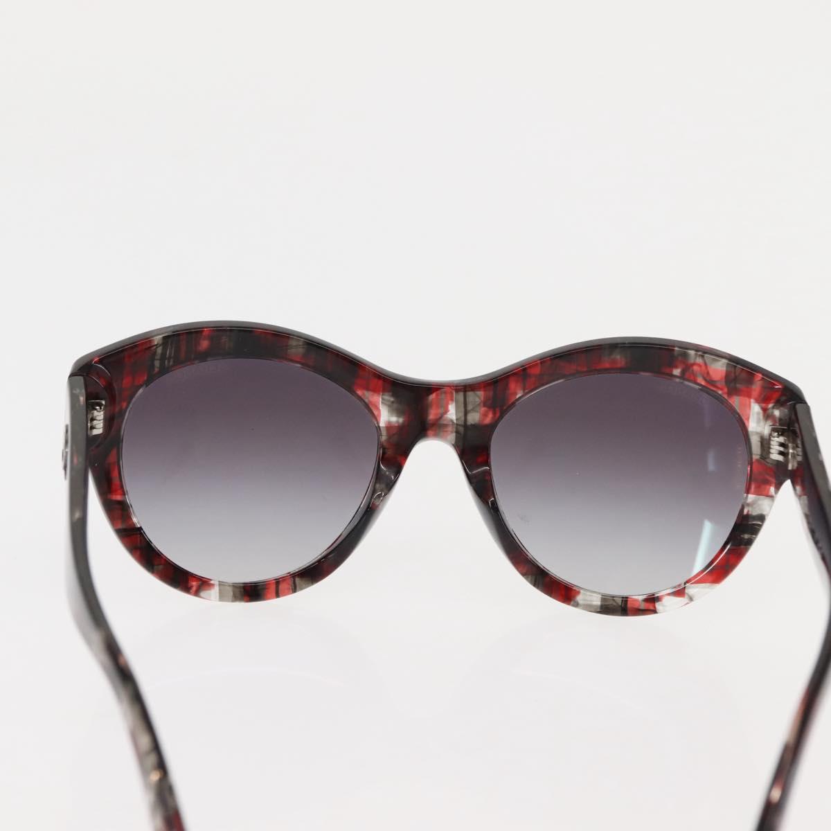 CHANEL COCO Mark Sunglasses plastic 3Set Black CC Auth bs29544