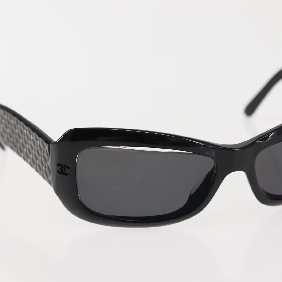 CHANEL COCO Mark Sunglasses plastic 3Set Black CC Auth bs29544