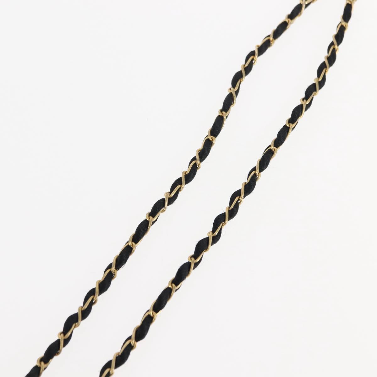 CHANEL Perfume No. 19 Necklace metal Gold CC Auth bs29546