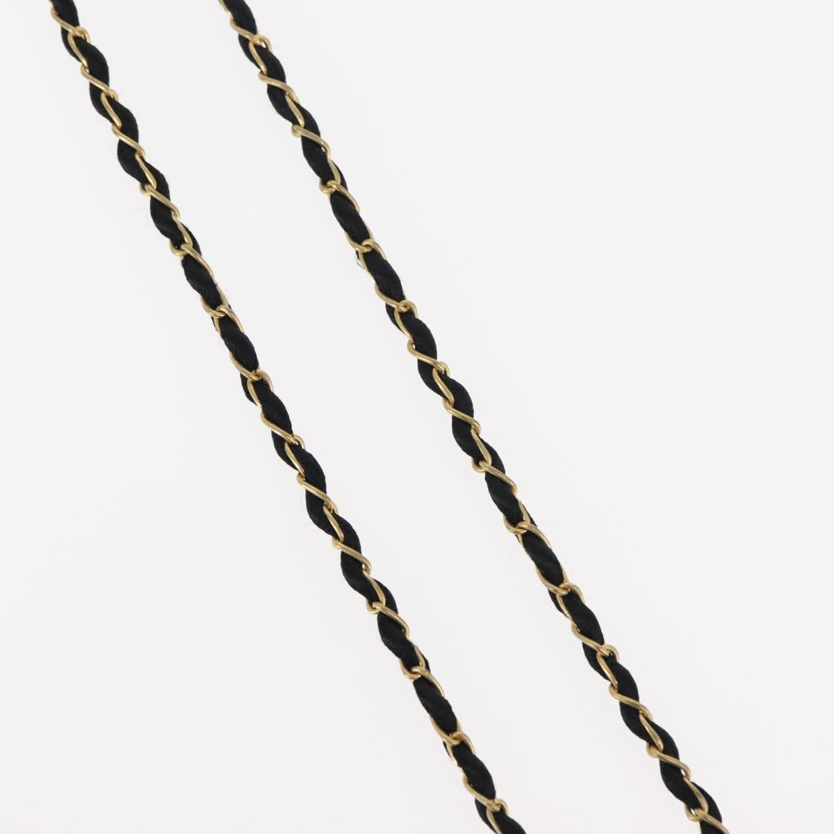 CHANEL Perfume No. 19 Necklace metal Gold CC Auth bs29546