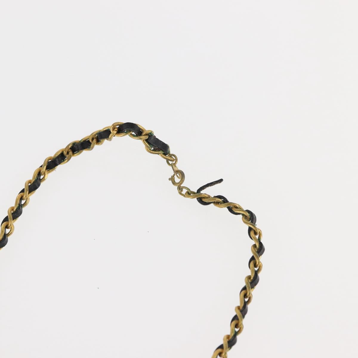 CHANEL perfume Necklace metal 2Set Gold CC Auth bs29547