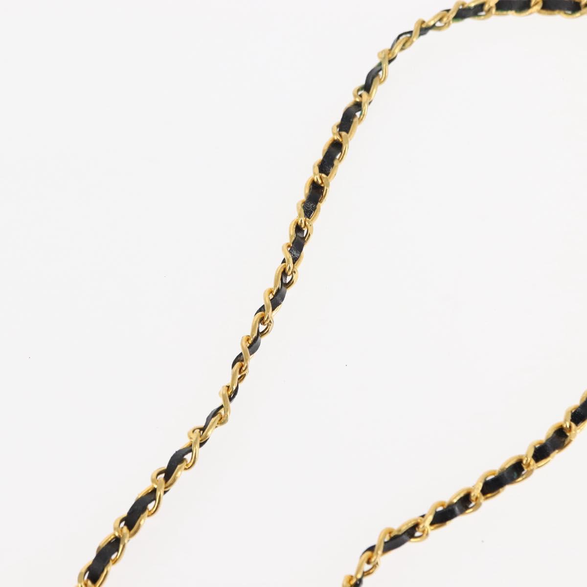 CHANEL perfume Necklace metal 2Set Gold CC Auth bs29547