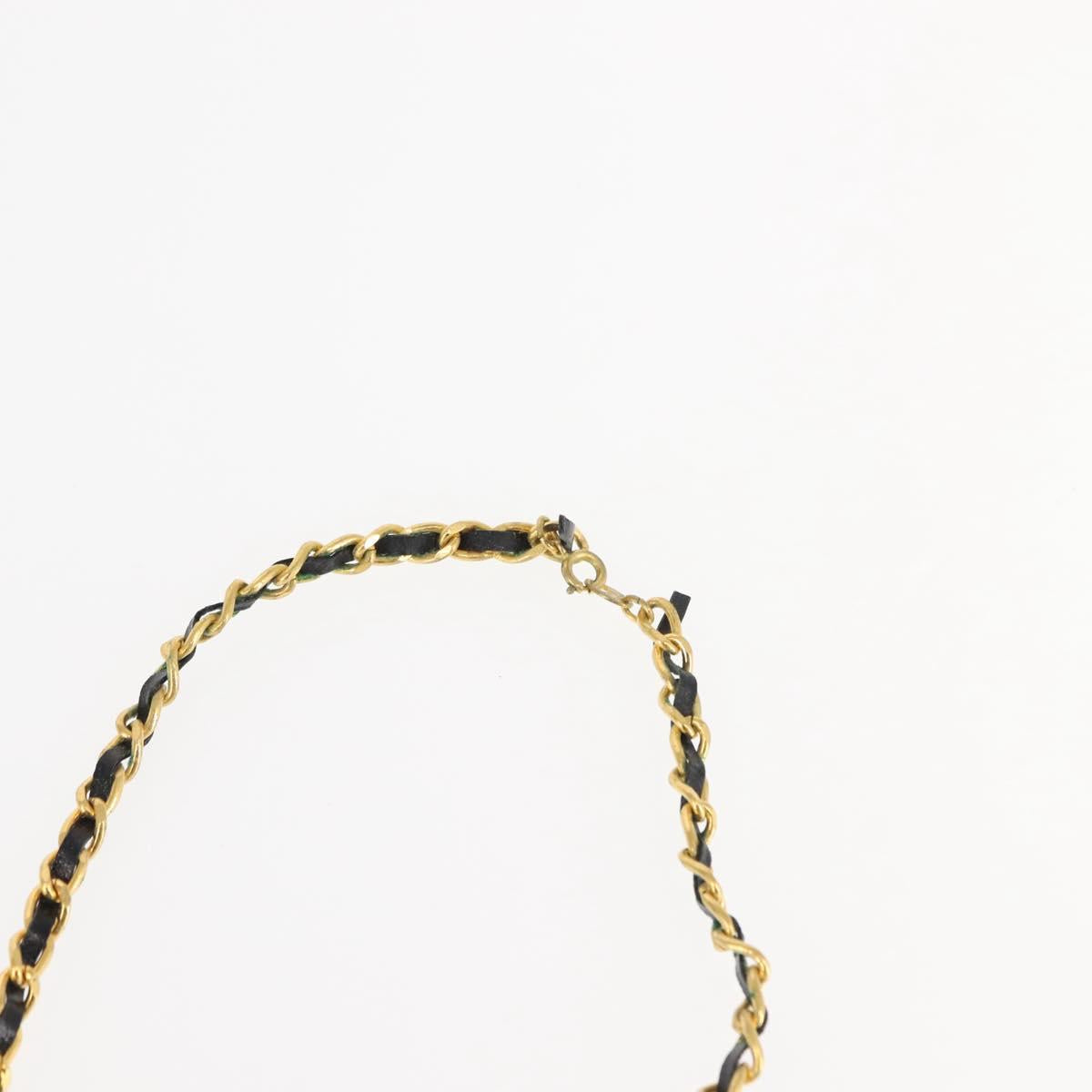 CHANEL perfume Necklace metal 2Set Gold CC Auth bs29547