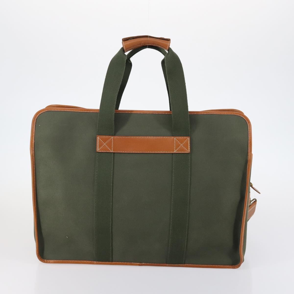 Burberrys Boston Bag PVC Canvas 2Set Navy Green Auth bs29550