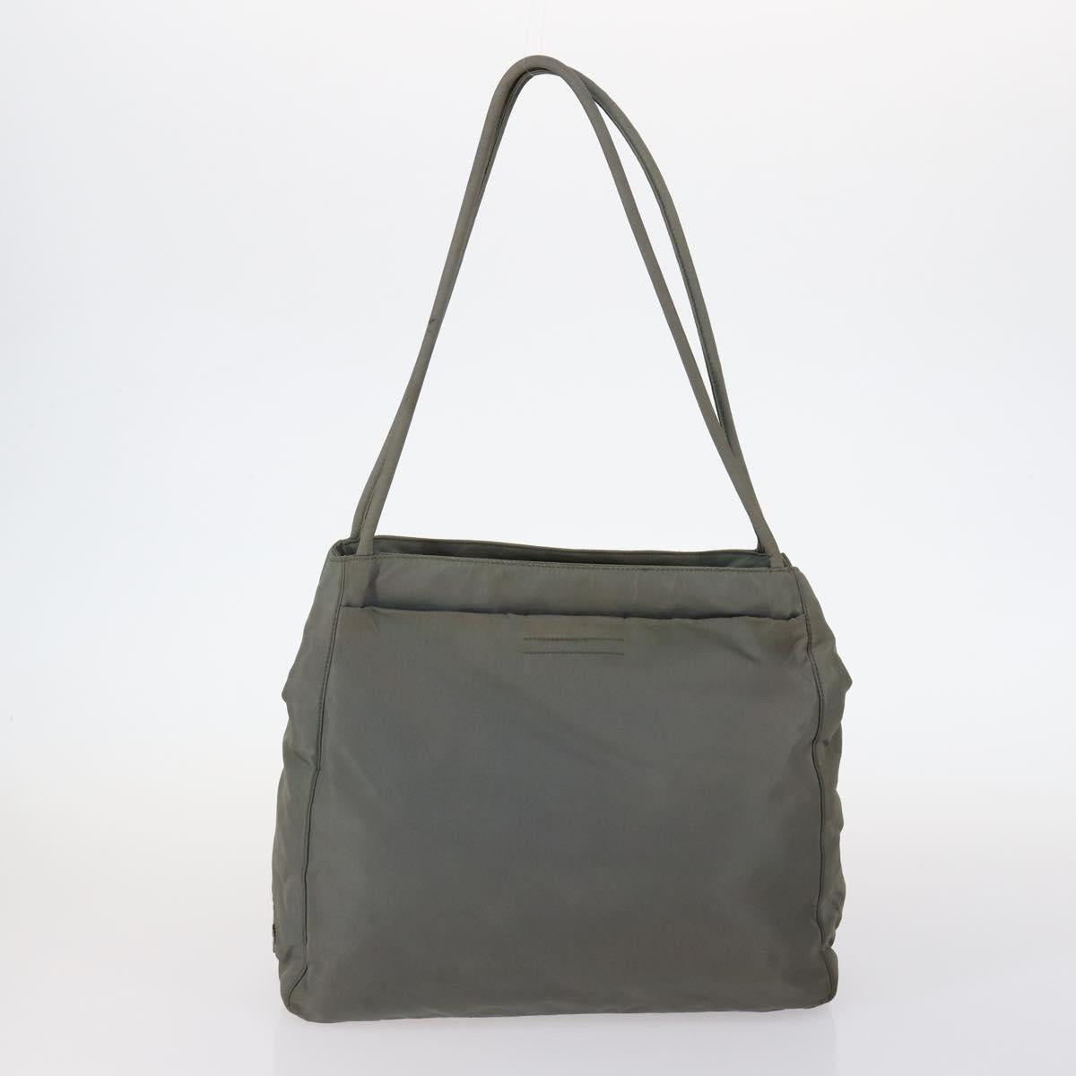 PRADA Shoulder Bag Nylon Enamel 4Set Pink Khaki Green Auth bs29552