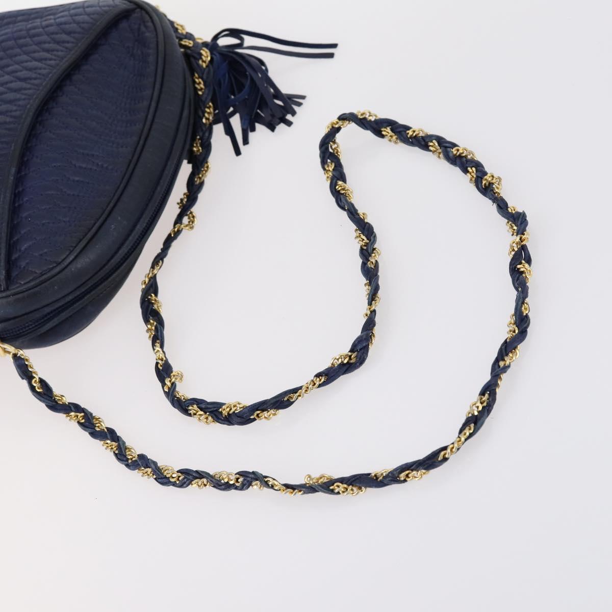 BALLY Hand Bag Leather PVC 4Set Black Red Navy Auth bs29555