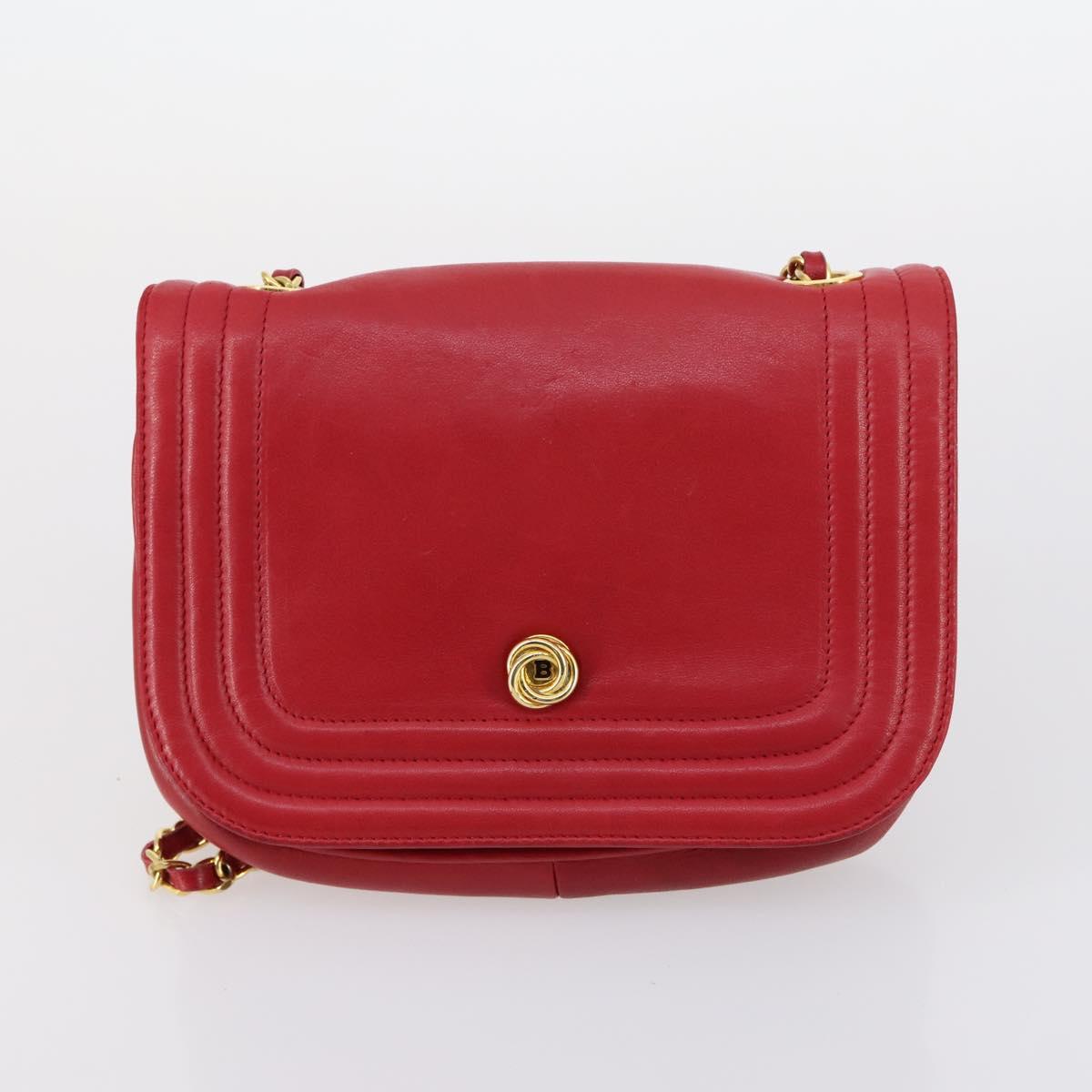 BALLY Hand Bag Leather PVC 4Set Black Red Navy Auth bs29555