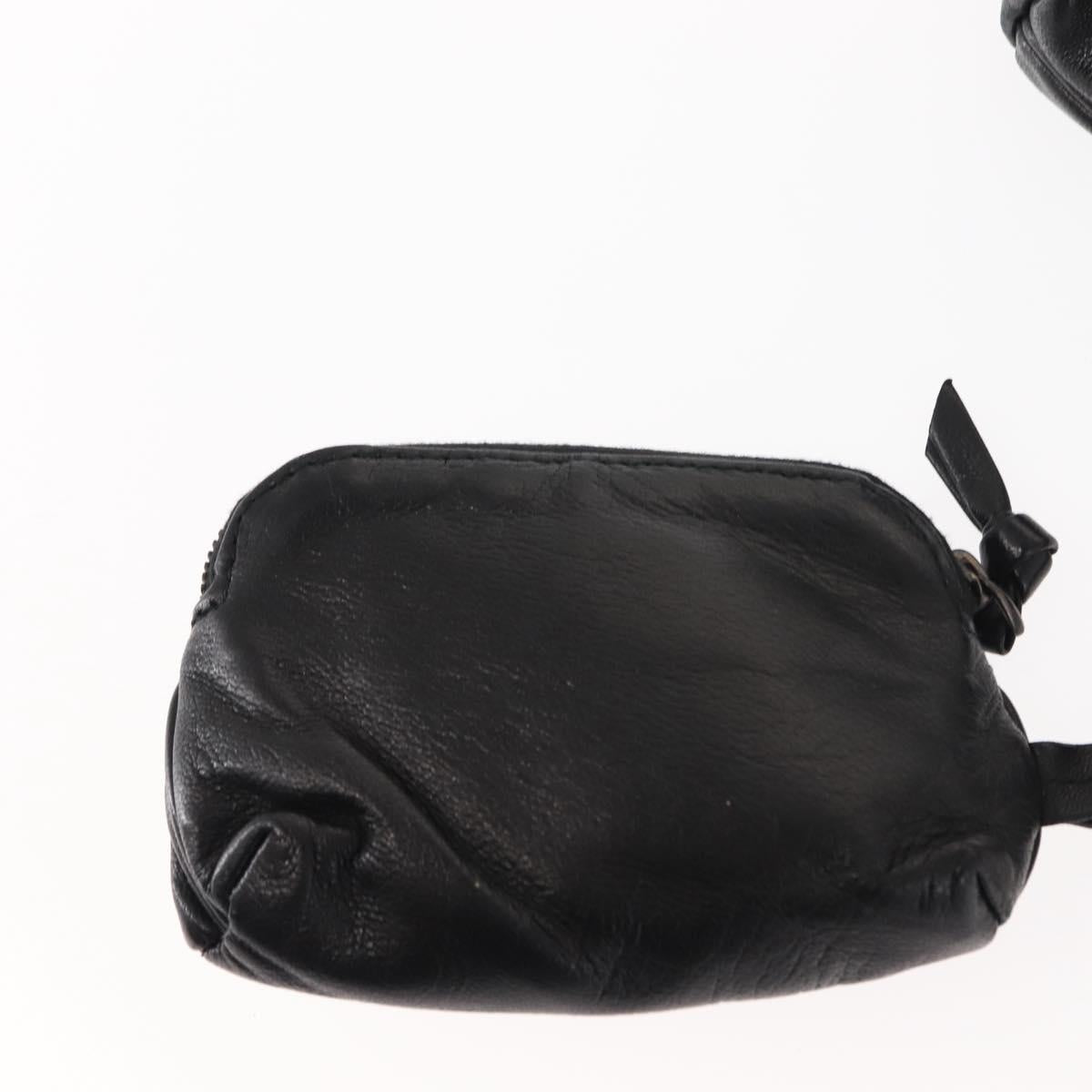 BOTTEGAVENETA 4 Hooks Pouch Leather Navy Auth bs29559