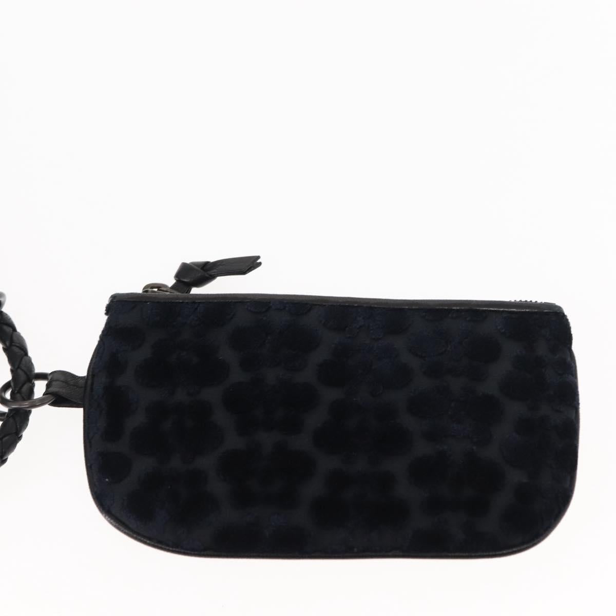 BOTTEGAVENETA 4 Hooks Pouch Leather Navy Auth bs29559
