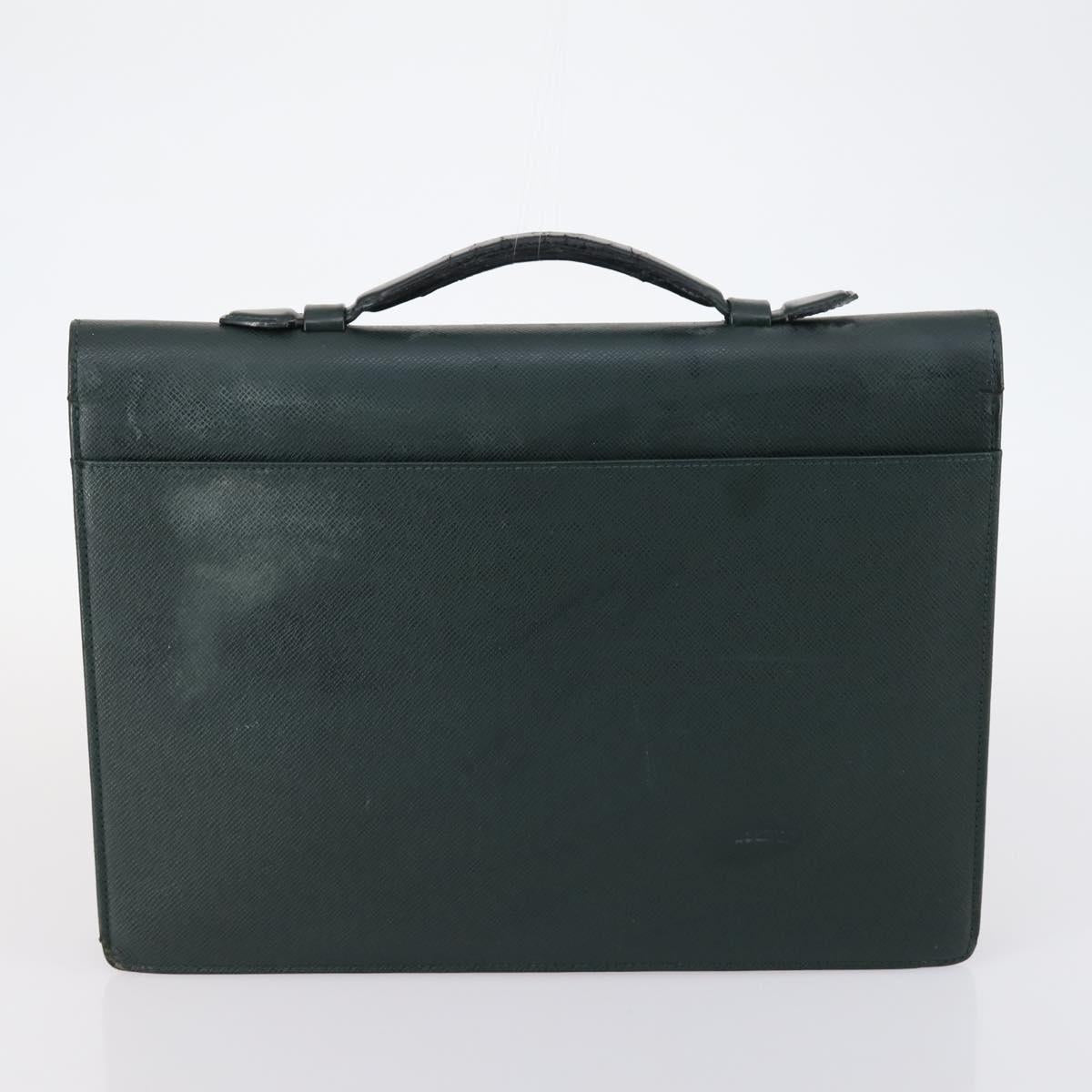 LOUIS VUITTON Monogram Taiga Hand Bag 2Set Green LV Auth bs29562