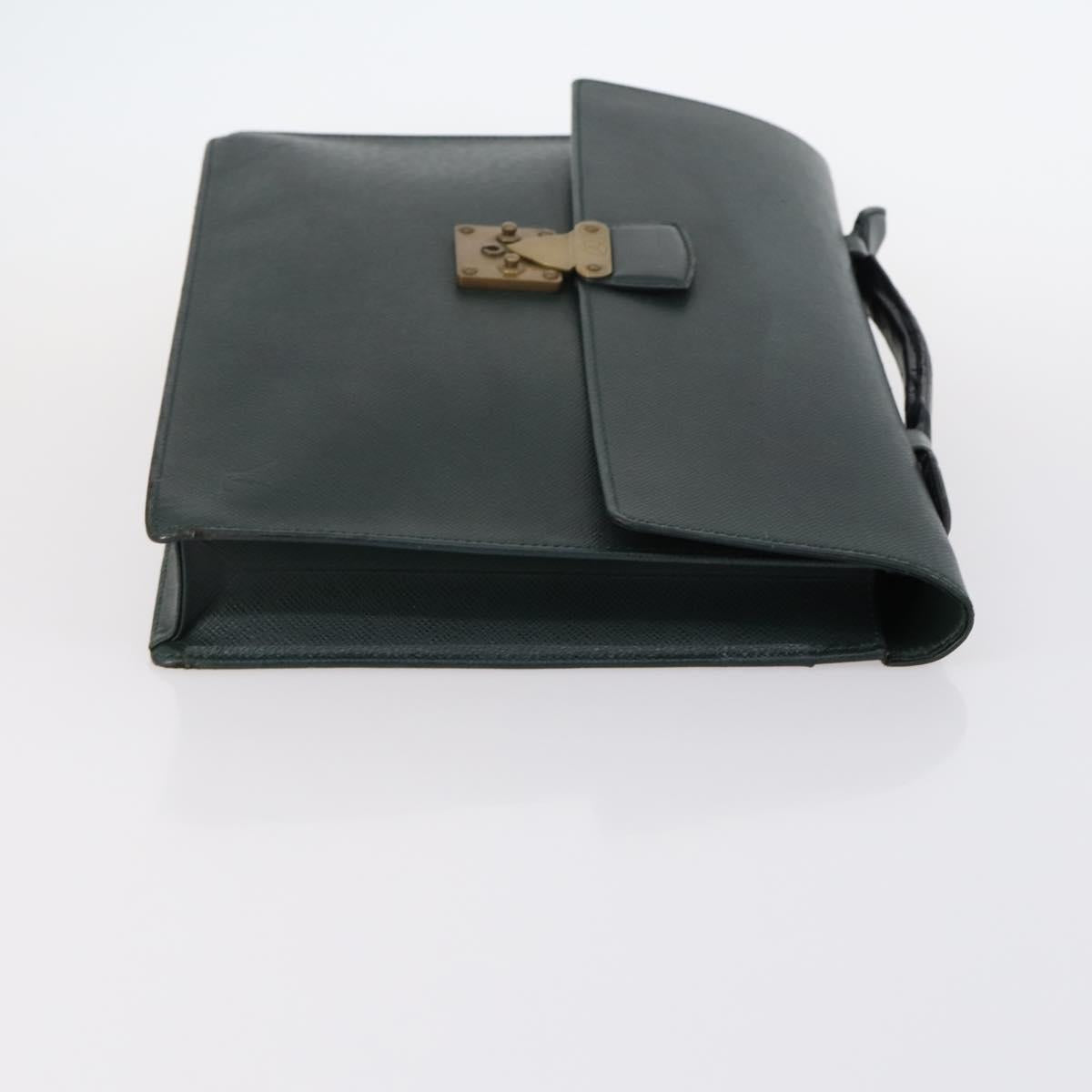 LOUIS VUITTON Monogram Taiga Hand Bag 2Set Green LV Auth bs29562