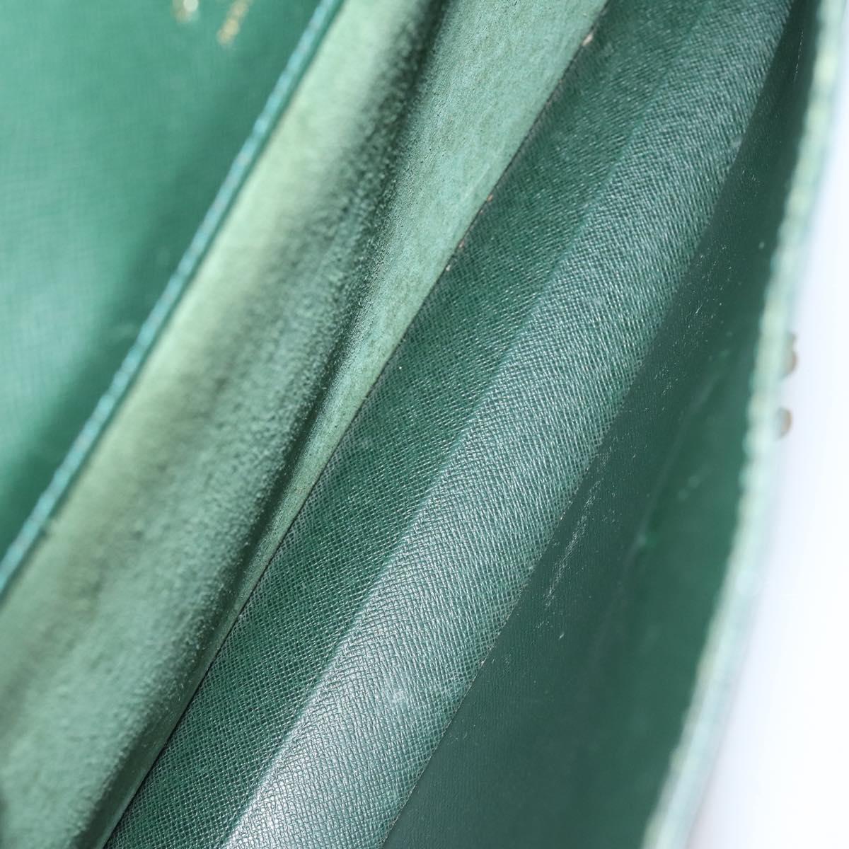 LOUIS VUITTON Monogram Taiga Hand Bag 2Set Green LV Auth bs29562