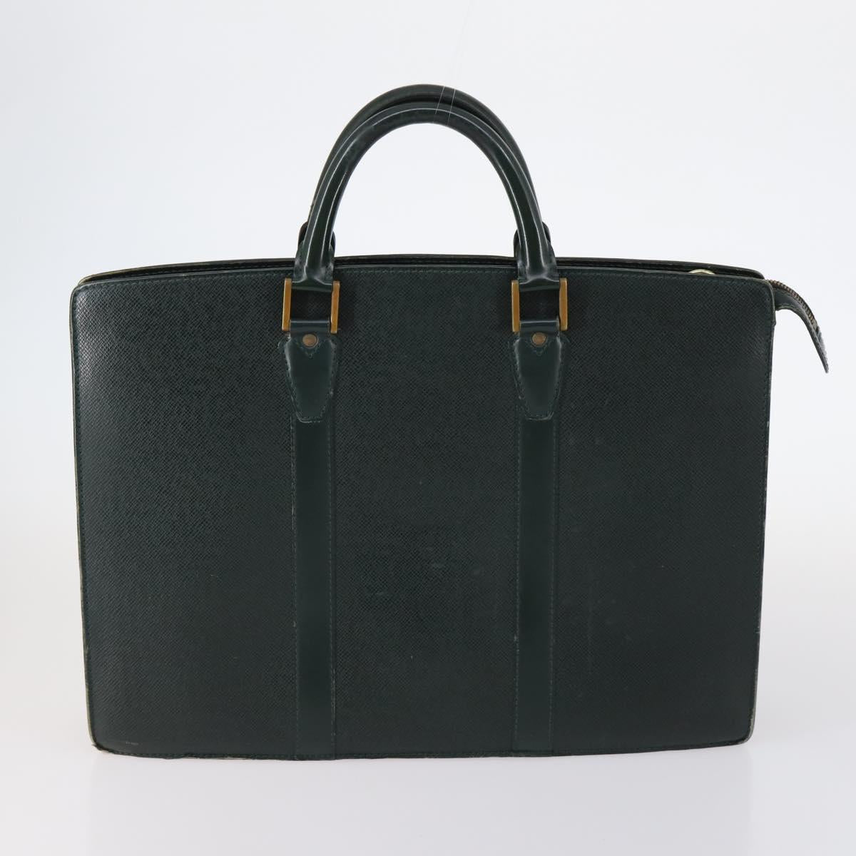 LOUIS VUITTON Monogram Taiga Hand Bag 2Set Green LV Auth bs29562