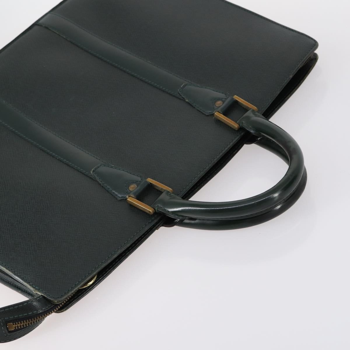 LOUIS VUITTON Monogram Taiga Hand Bag 2Set Green LV Auth bs29562