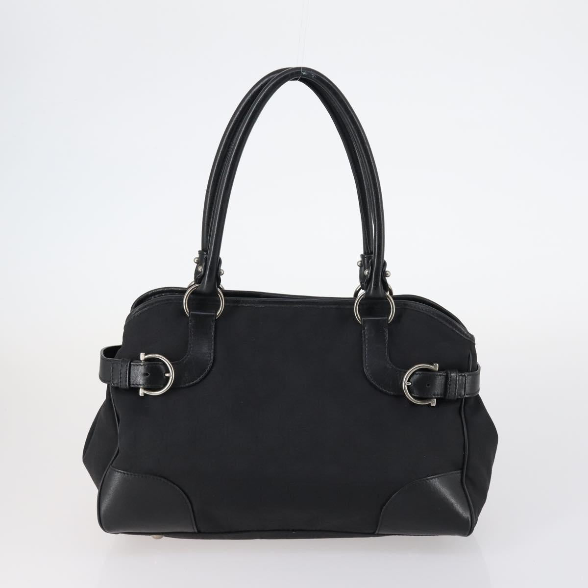 Salvatore Ferragamo Bag Leather Canvas 4Set Beige Black Navy Auth bs29564