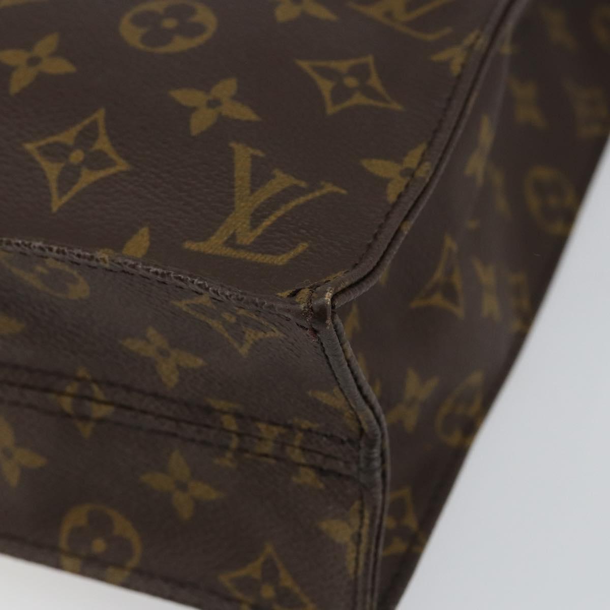 LOUIS VUITTON Monogram Sac Plat Hand Bag M51140 LV Auth bs29566