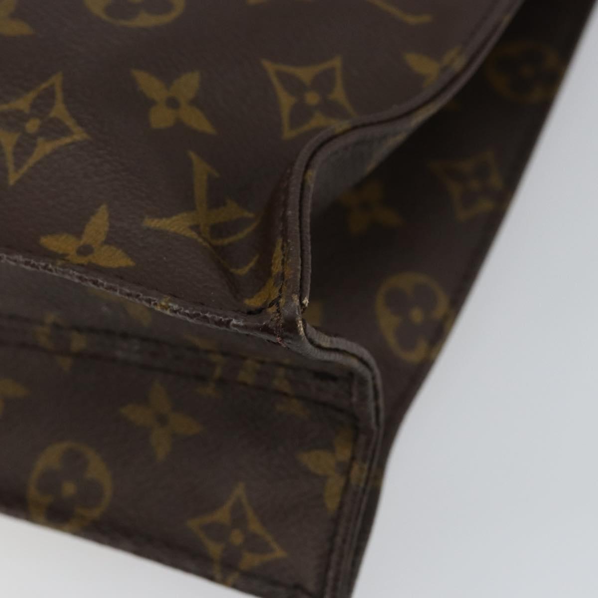 LOUIS VUITTON Monogram Sac Plat Hand Bag M51140 LV Auth bs29566