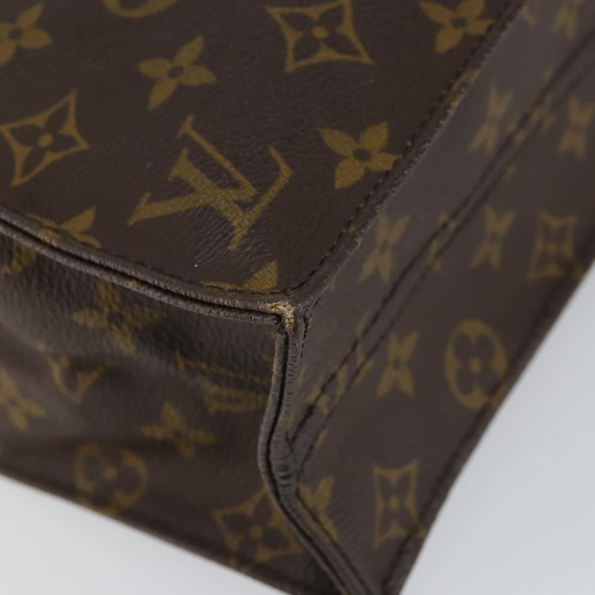 LOUIS VUITTON Monogram Sac Plat Hand Bag M51140 LV Auth bs29566