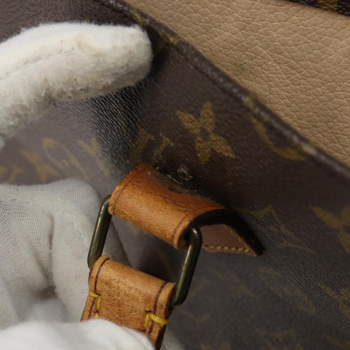 LOUIS VUITTON Monogram Sac Plat Hand Bag M51140 LV Auth bs29566