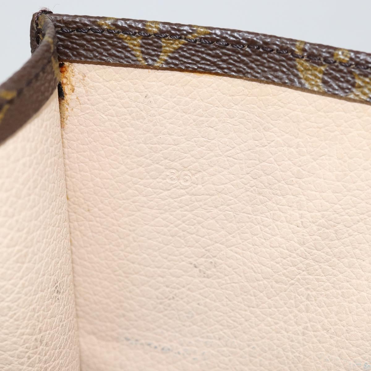 LOUIS VUITTON Monogram Sac Plat Hand Bag M51140 LV Auth bs29566