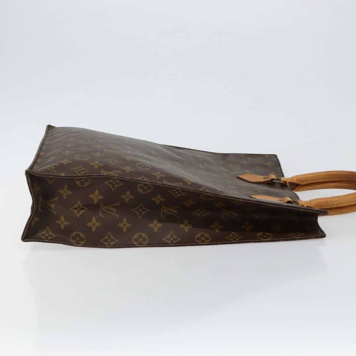 LOUIS VUITTON Monogram Sac Plat Hand Bag M51140 LV Auth bs29566