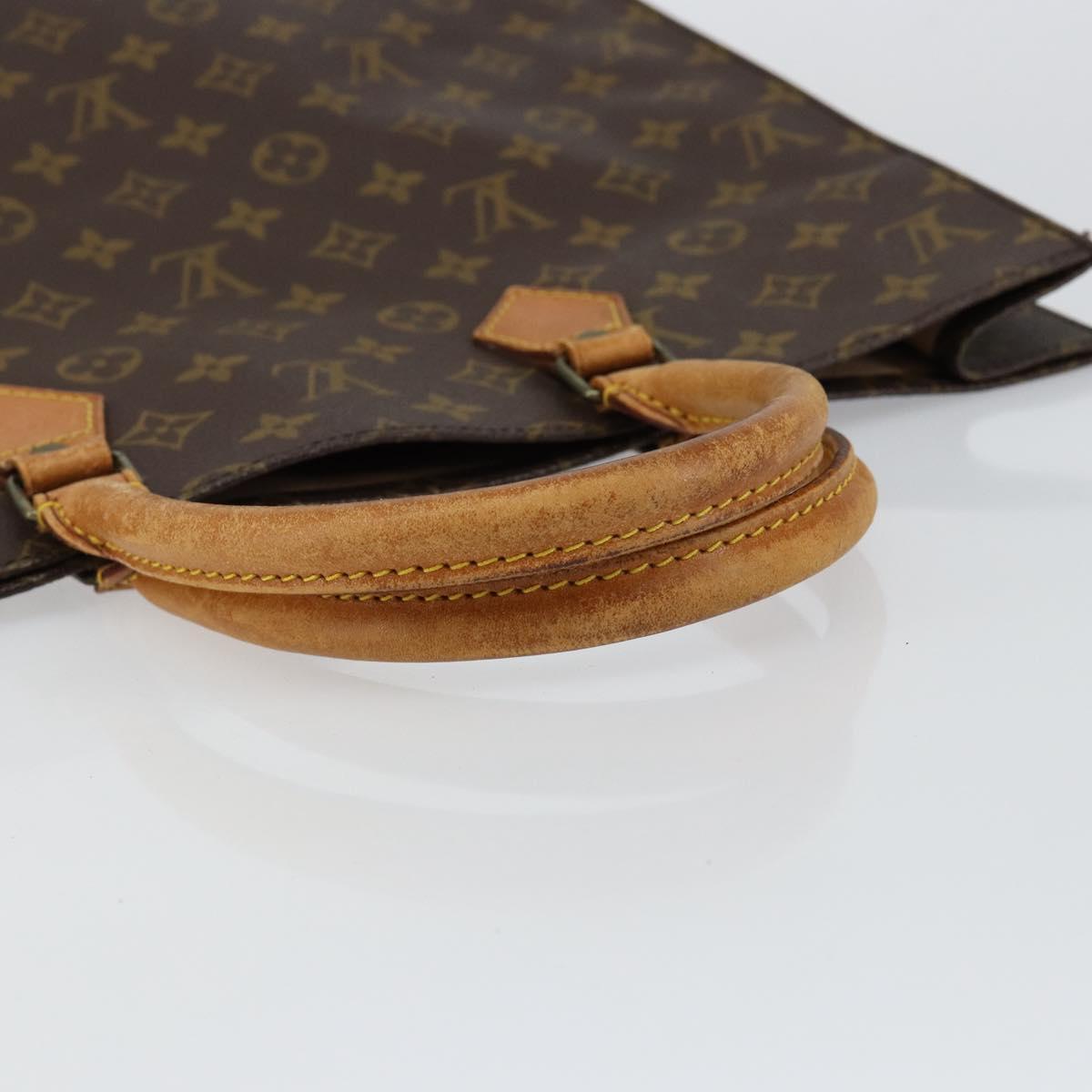 LOUIS VUITTON Monogram Sac Plat Hand Bag M51140 LV Auth bs29566