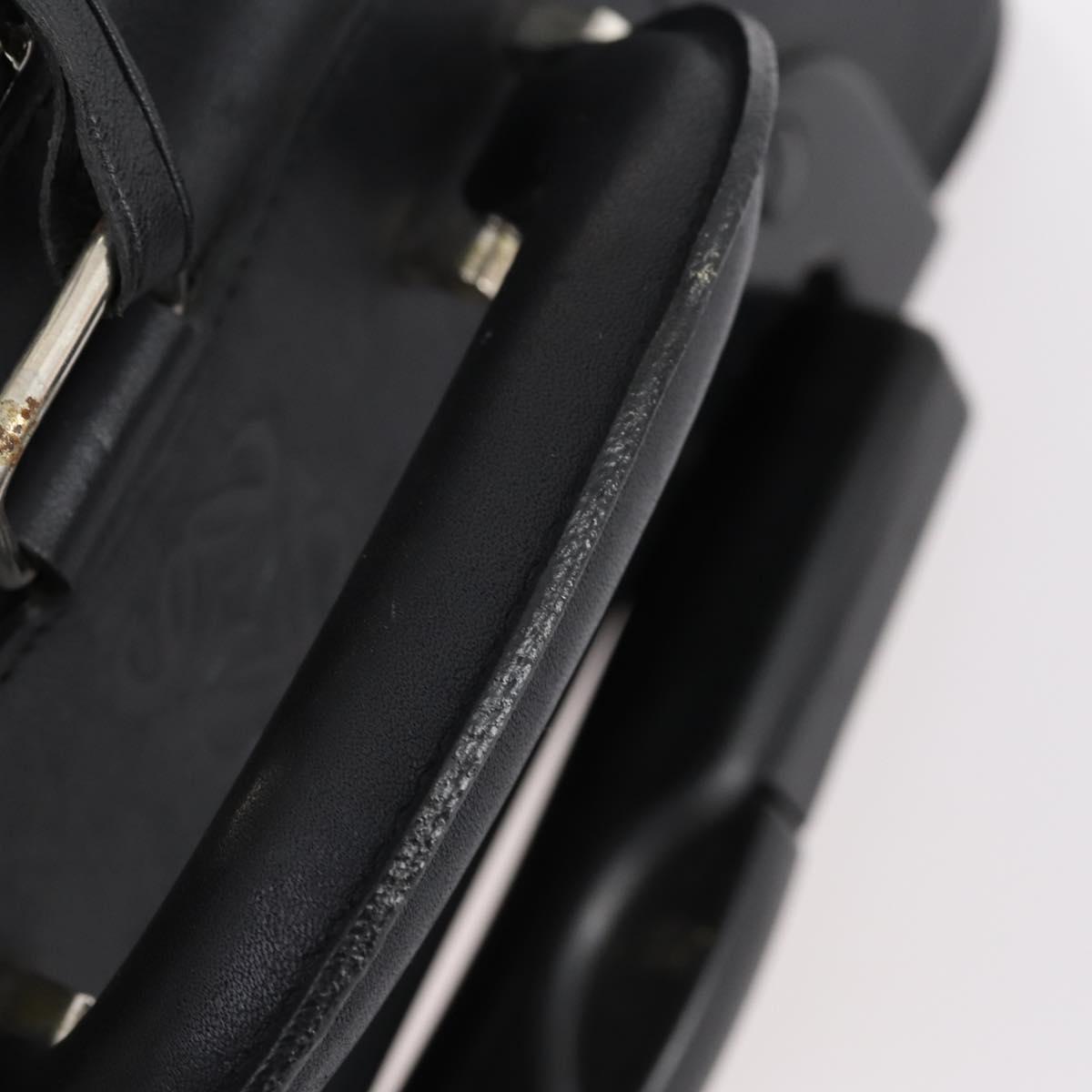 LOEWE Suitcase Nylon Black Silver Auth bs29570