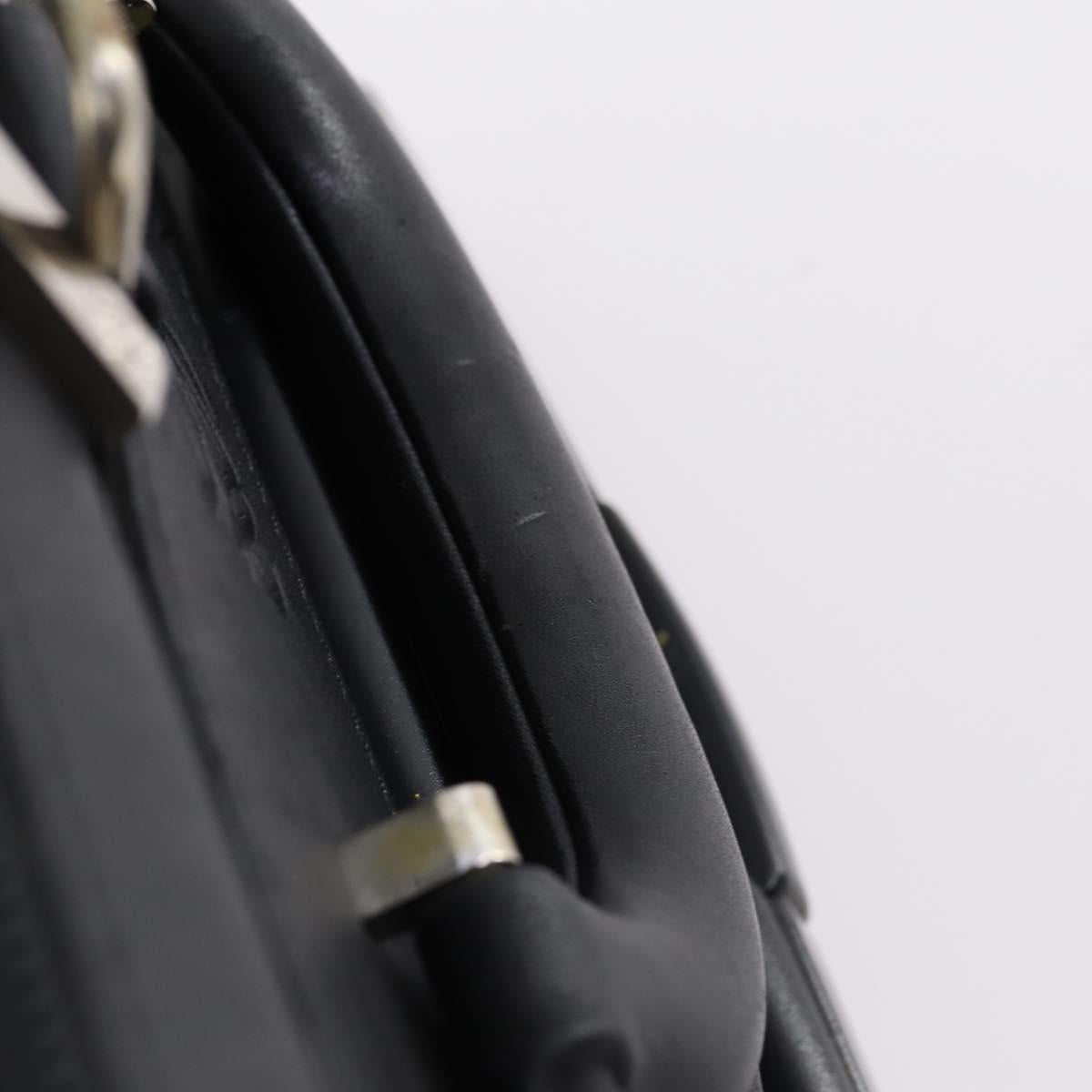 LOEWE Suitcase Nylon Black Silver Auth bs29570