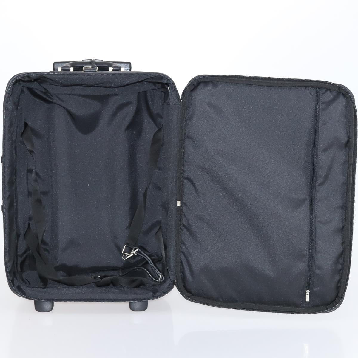 LOEWE Suitcase Nylon Black Silver Auth bs29570