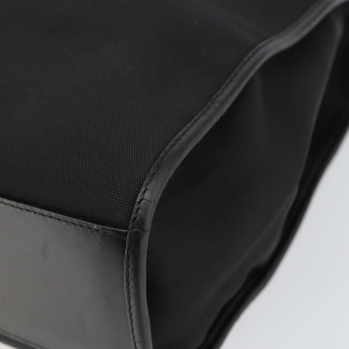 GUCCI Jackie Tote Bag Nylon Black Silver 002 1064 3444 Auth bs29574