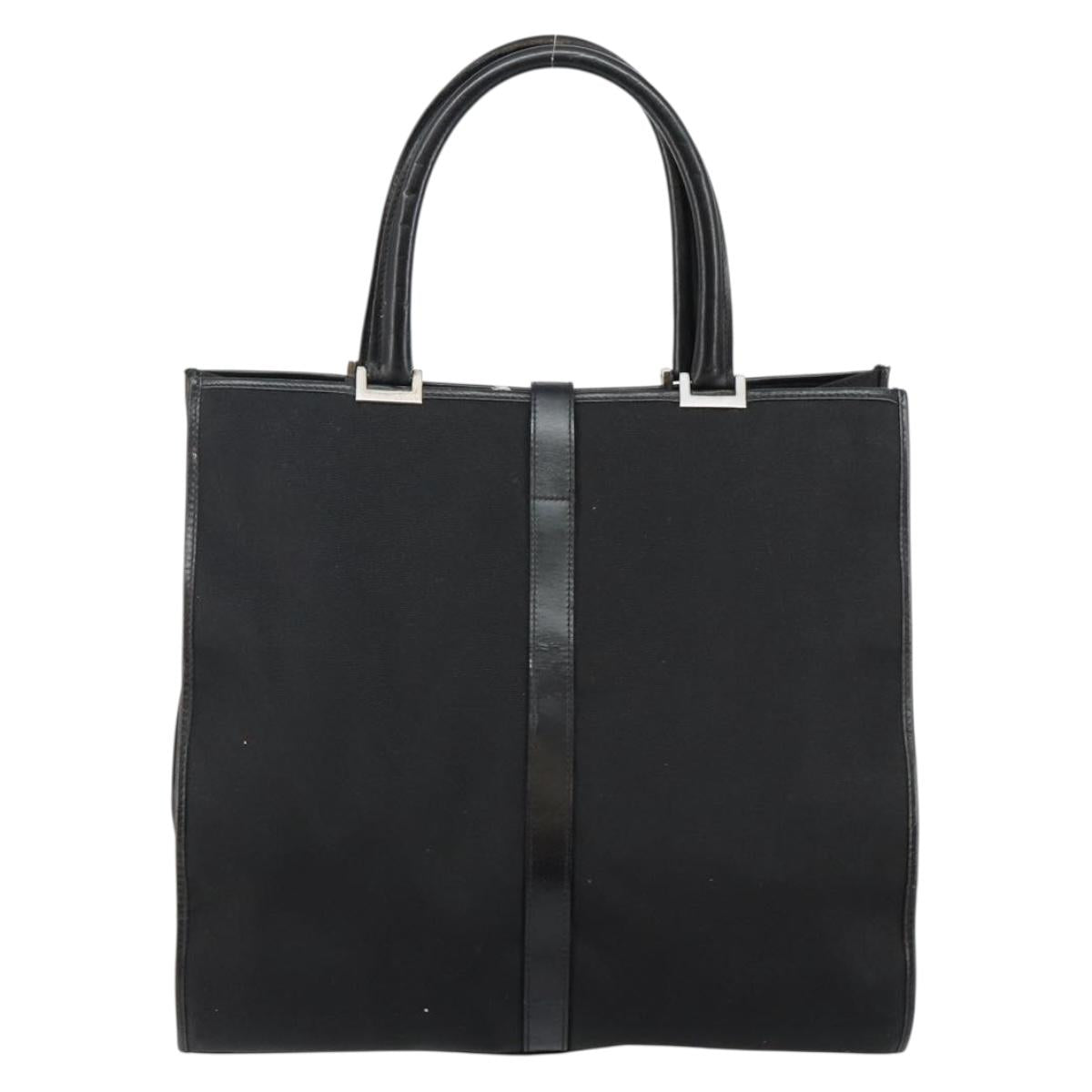 GUCCI Jackie Tote Bag Nylon Black Silver 002 1064 3444 Auth bs29574