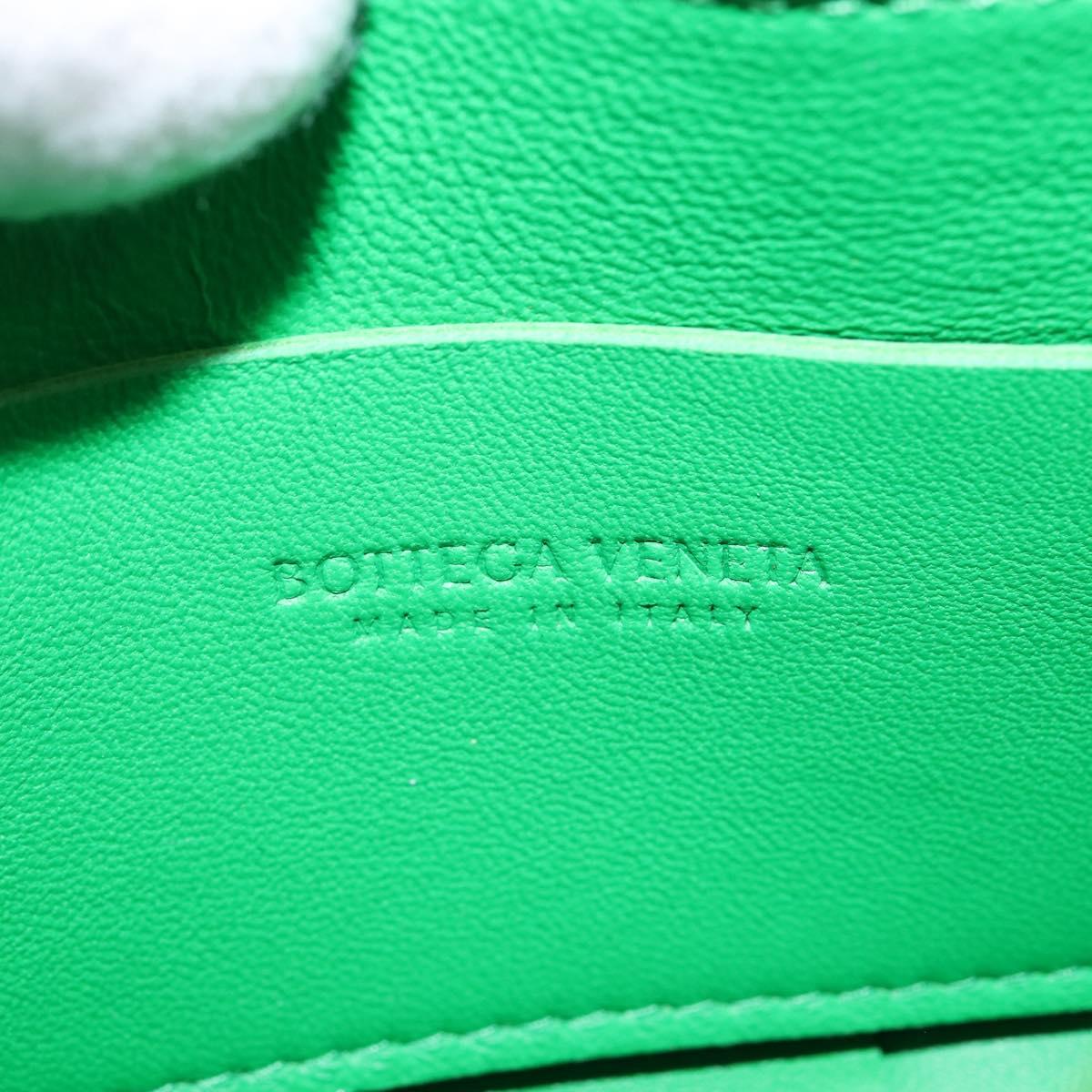 BOTTEGA VENETA MAXI INTRECCIATO candy Cassette Bag Leather Green Auth bs29580