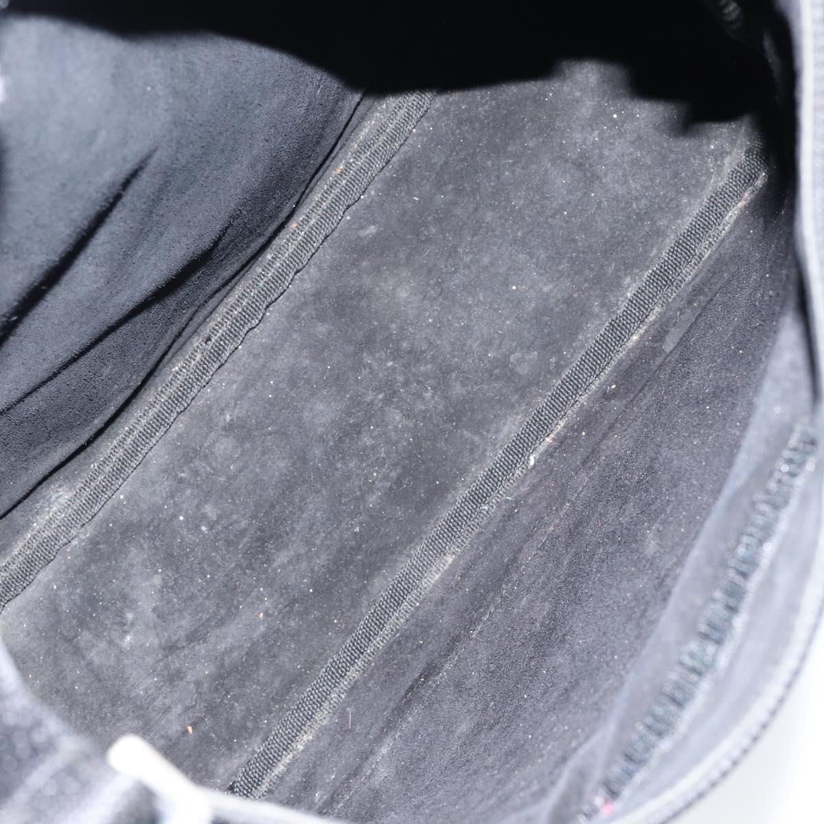 PRADA Sports Shoulder Bag Canvas Black Silver Auth bs29584