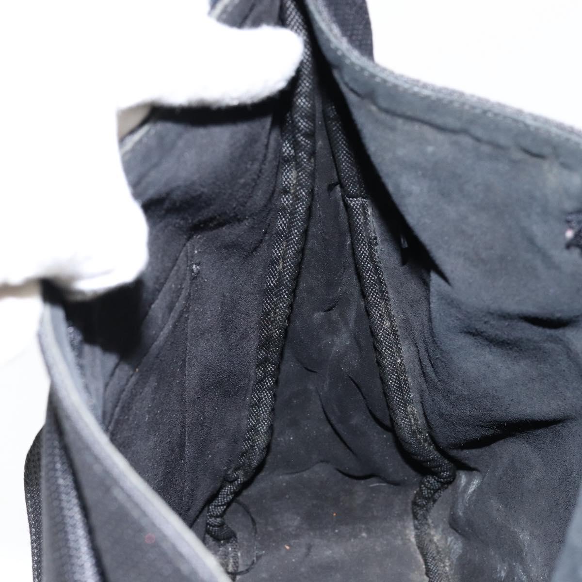 PRADA Sports Shoulder Bag Canvas Black Silver Auth bs29584