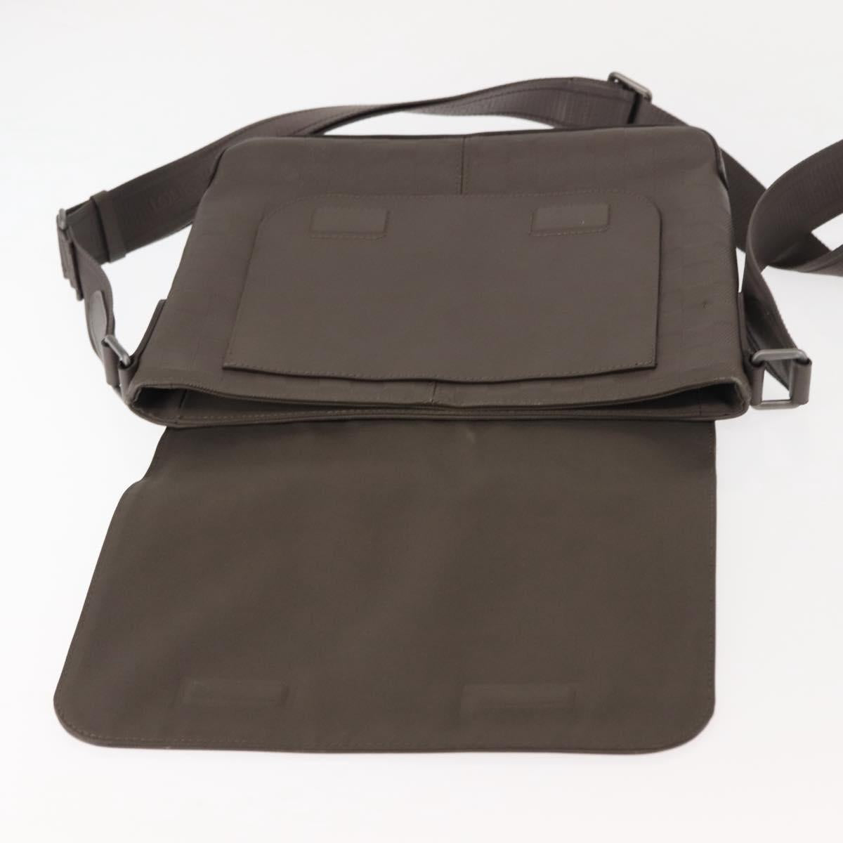 LOUIS VUITTON Damier Infini District PM Shoulder Bag Gray N41485 Auth bs29610