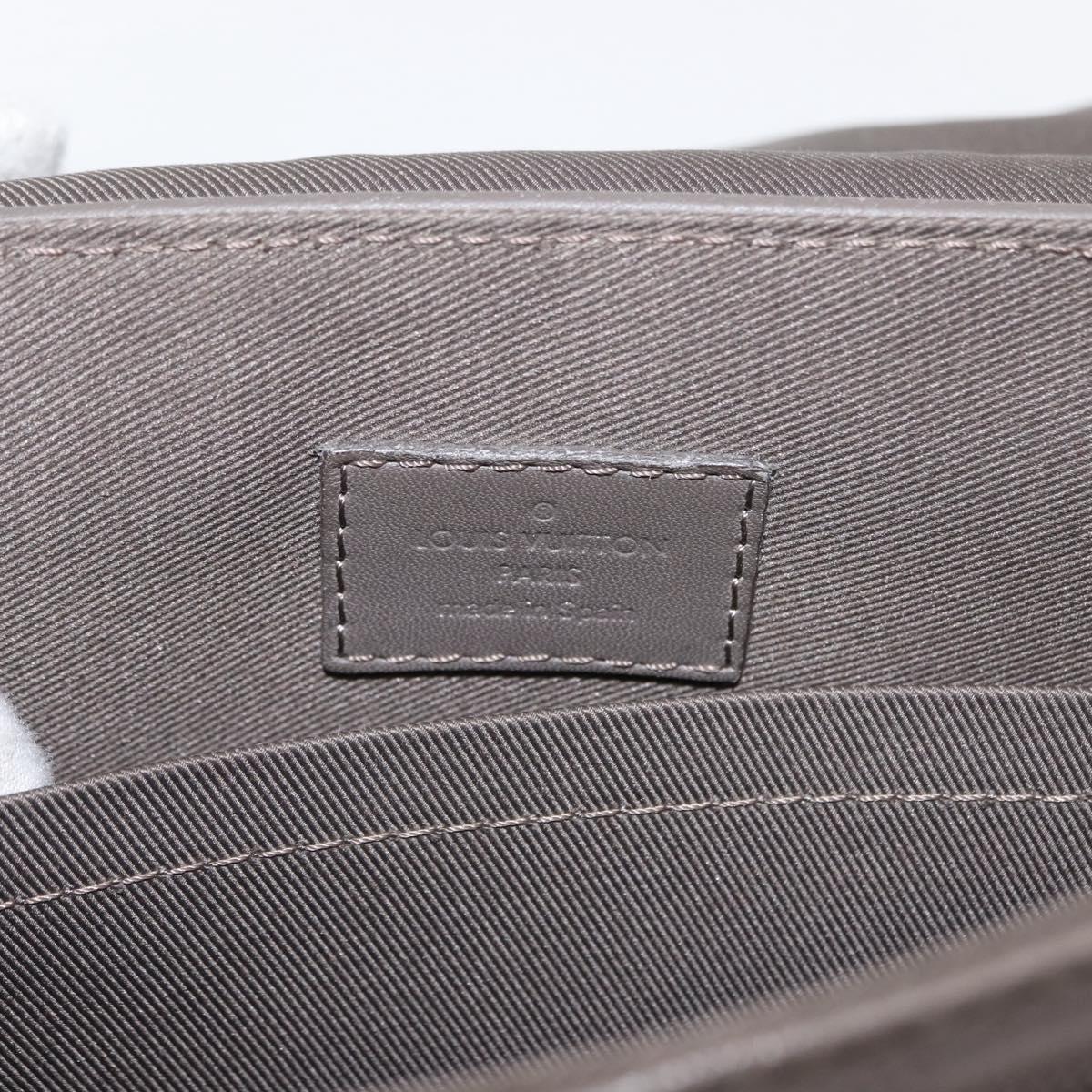 LOUIS VUITTON Damier Infini District PM Shoulder Bag Gray N41485 Auth bs29610