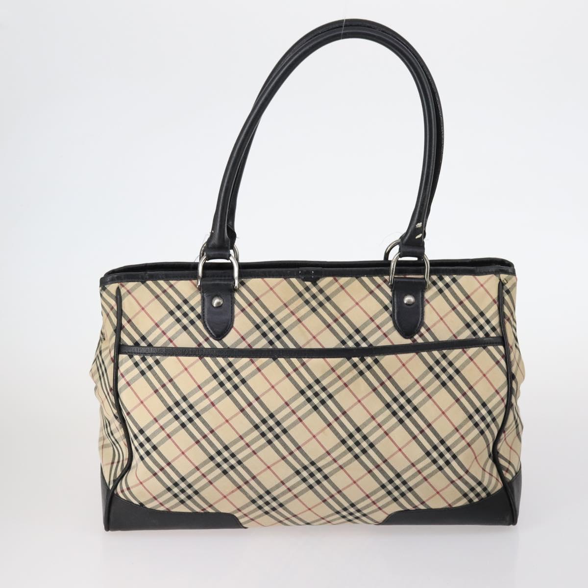 BURBERRY Nova Check Tote Bag Canvas 4Set Beige Auth bs29616