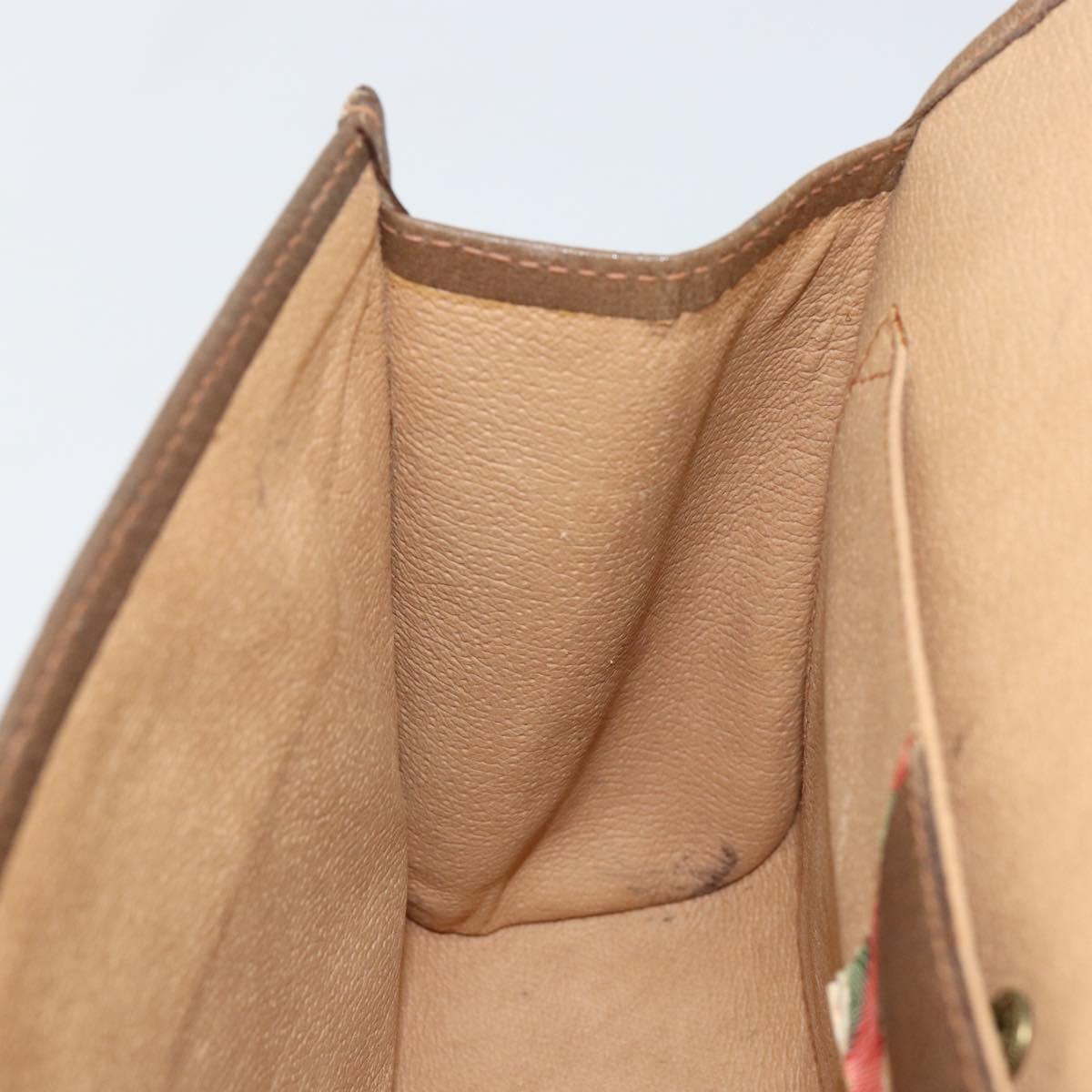 GUCCI GG Supreme Web Sherry Line Bag PVC Beige Gold 89 01 030 Auth bs29623