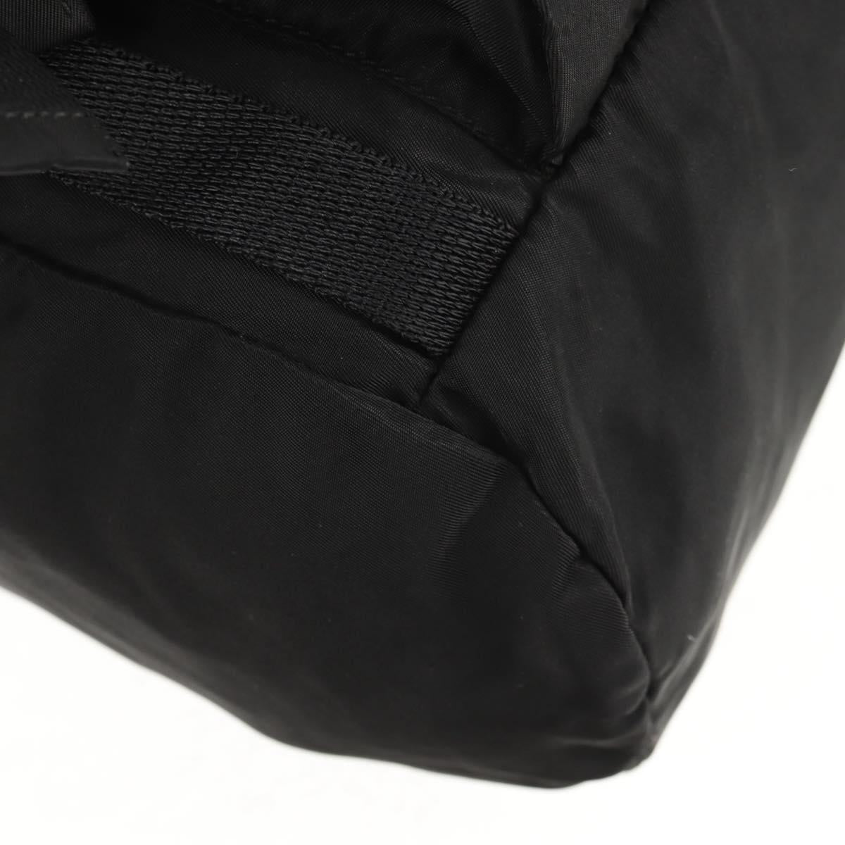 PRADA Backpack Nylon Black Silver Auth bs29624