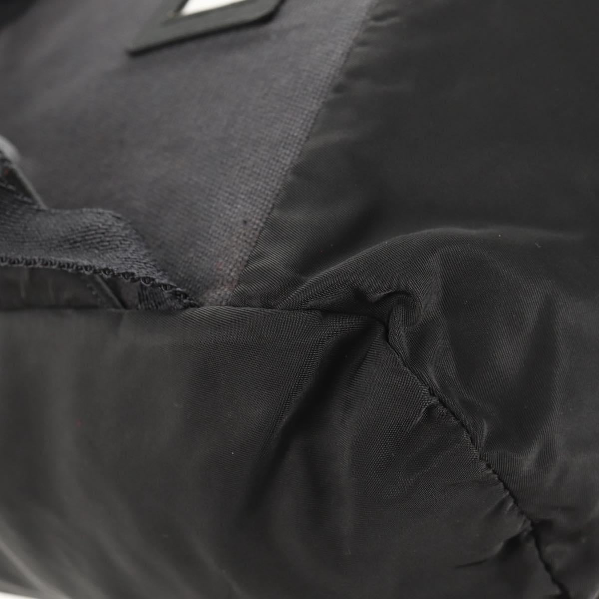 PRADA Backpack Nylon Black Silver Auth bs29624