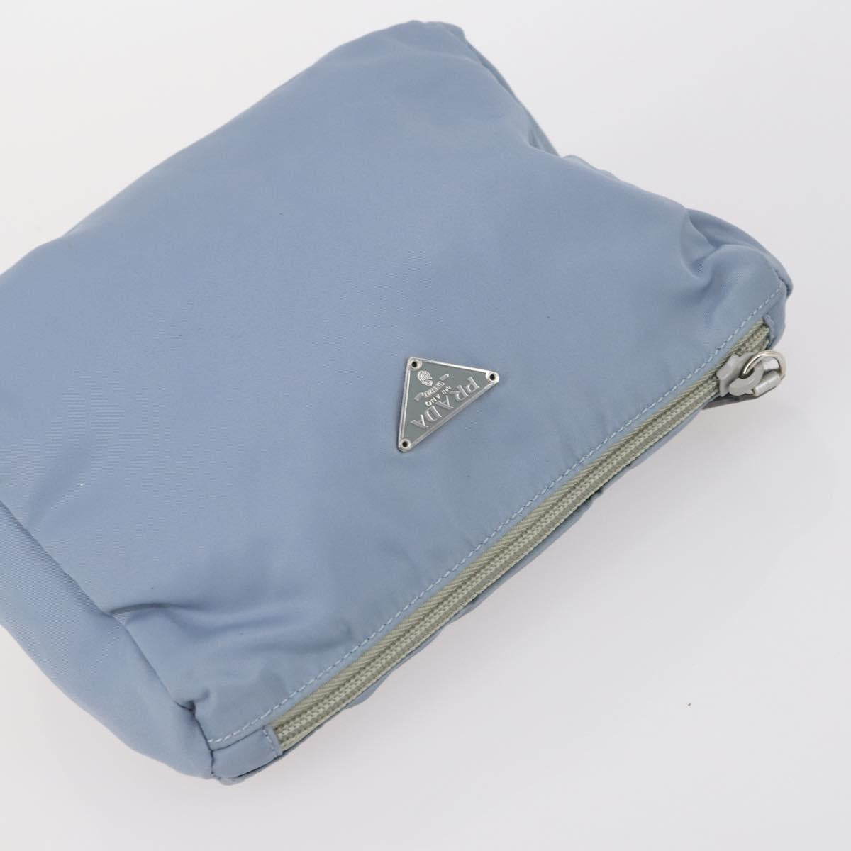 PRADA Pouch Nylon 6Set Black Brown blue Auth bs29638