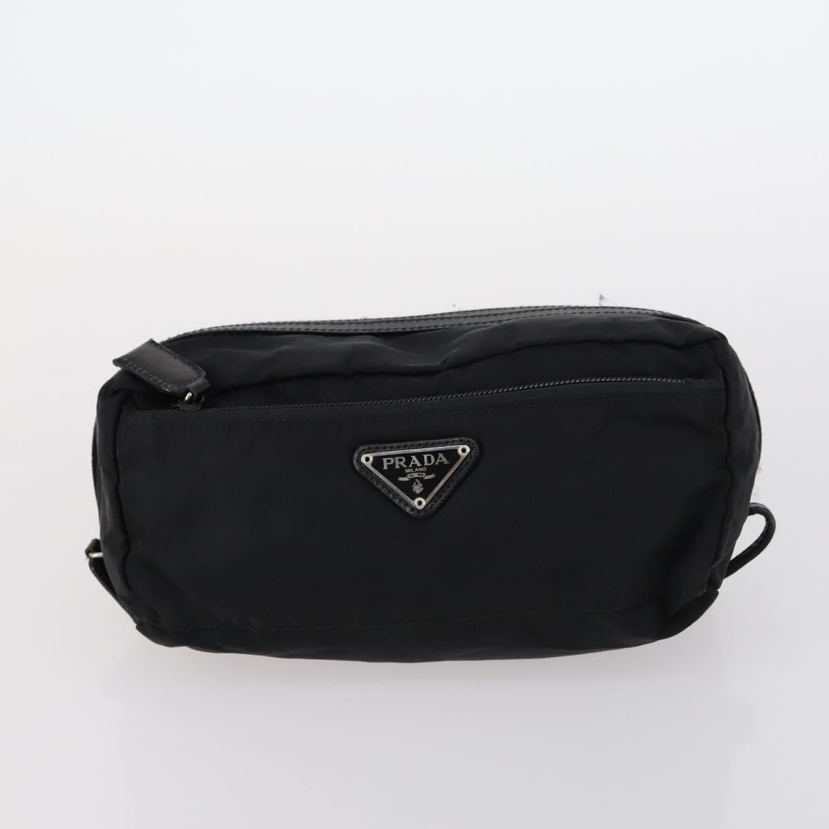 PRADA Pouch Nylon 6Set Black Brown blue Auth bs29638
